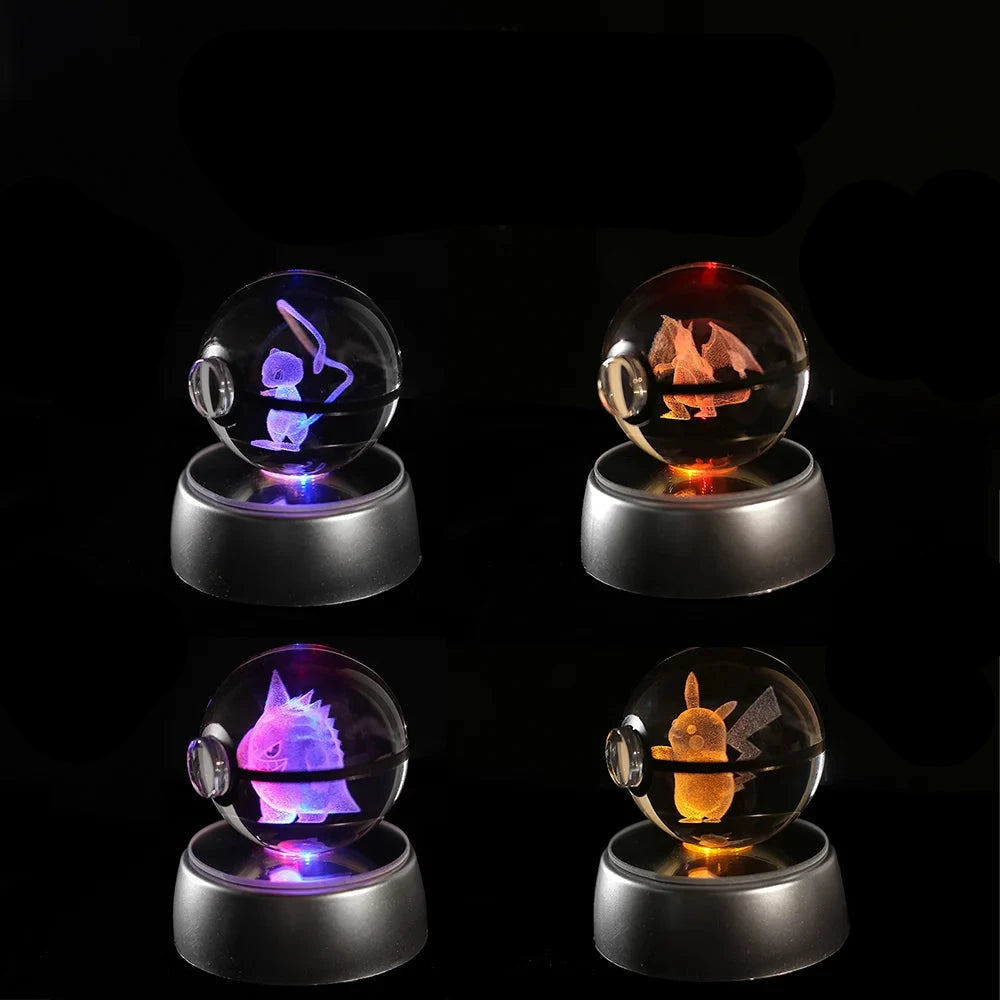 Poke 3D mini Crystal Ball (with LED base)