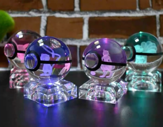 Crystal 3D Poke Ball Replica